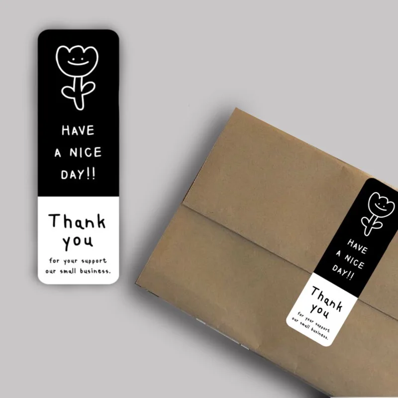 30Sheets Box Seal Stickers Rectangle Gift Package Labels Thank You For Your Order Stickers for Baking Decor Gift Bags