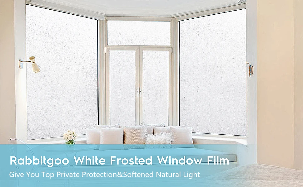 Matte Pure Window Privacy Film Frosted Glass Opaque Sun Blocking Covering Selbstklebende Vinyl-Aufkleber für die Badezimmerdekoration – Detail 2