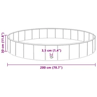 Piscine pour enfants ronde Ø 200 x 30 cm rouge, piscine pour enfants dans le jardin et sur la terrasse, piscine pour jeux d'été et plaisir aquatique, piscine familiale pour loisirs en plein air, montage facile pour la maison et les vacances 6