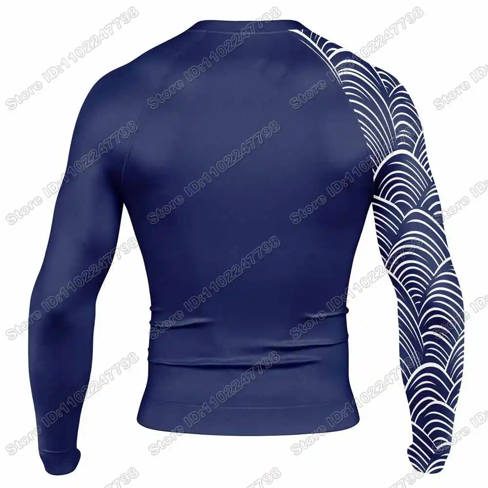 Men Rashguard Jiu Jitsu BJJ MMA Sports Shirt
