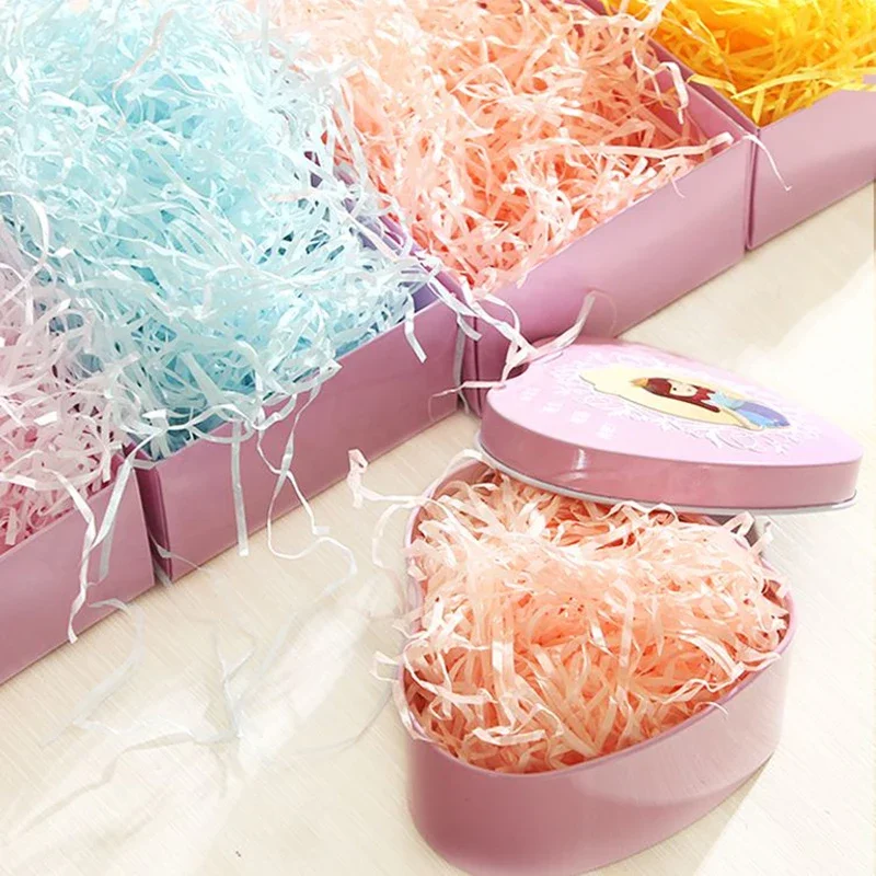 Multicolored Shredded Crinkle Paper Strands Shredded Crinkle Confetti DIY Gift Box Filling Party Wedding Decor Gift Bag Candy