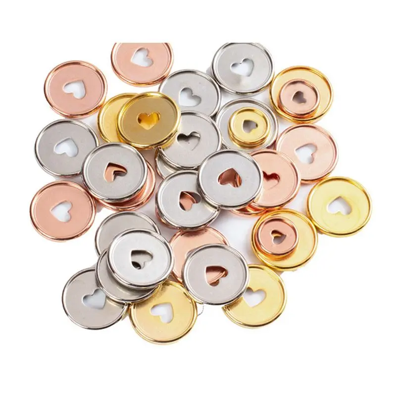 Metal ring binder metal binder ring loose leaf binding coil book binding supplies 20pcs 35mm Heart Binder Rings Mushroom Hole Loose Leaf Notebook Binding Disc DIY