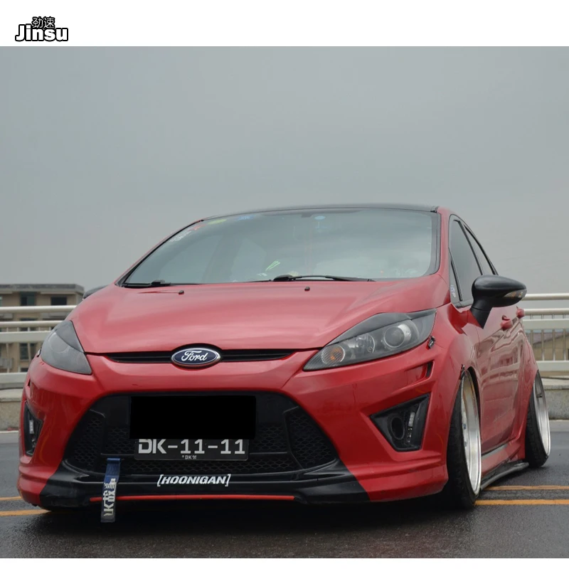 2pcs Carbon Fiber Look Headlight Eyelids For Ford Fiesta MK6.5 (2013-2017)