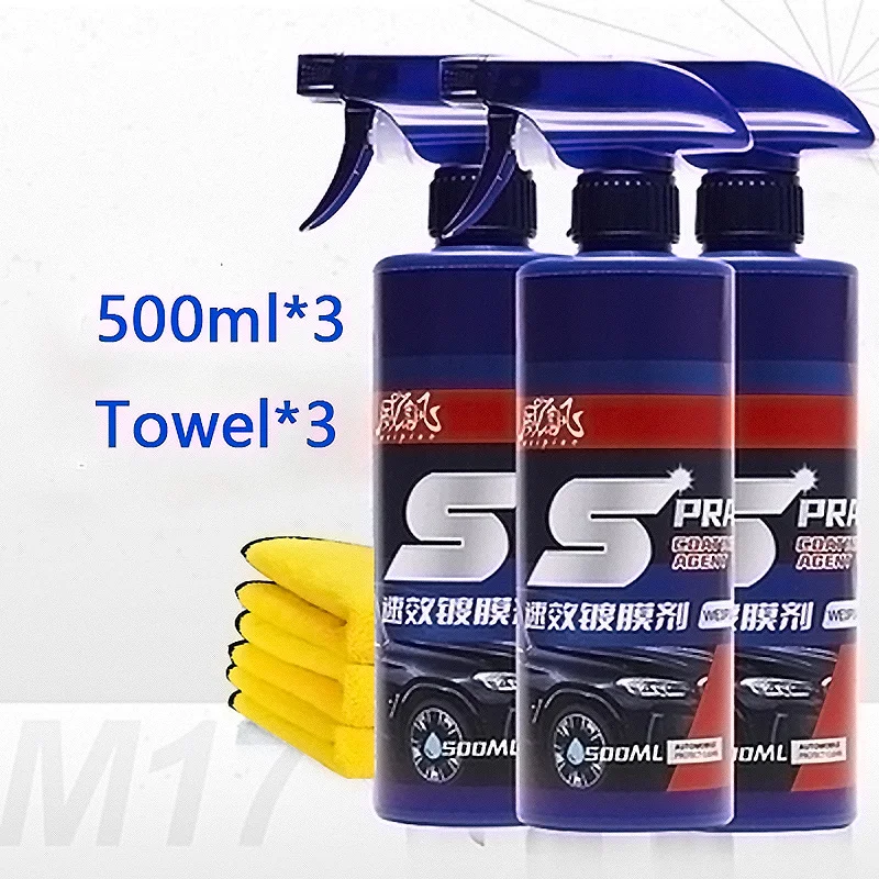Quick Ceramic Coating For Auto Paint auto paint coating spray Crystal Wax Spray Nano Hydrophobic Liquid Polymer Oleophobic Anti Rain Car Care