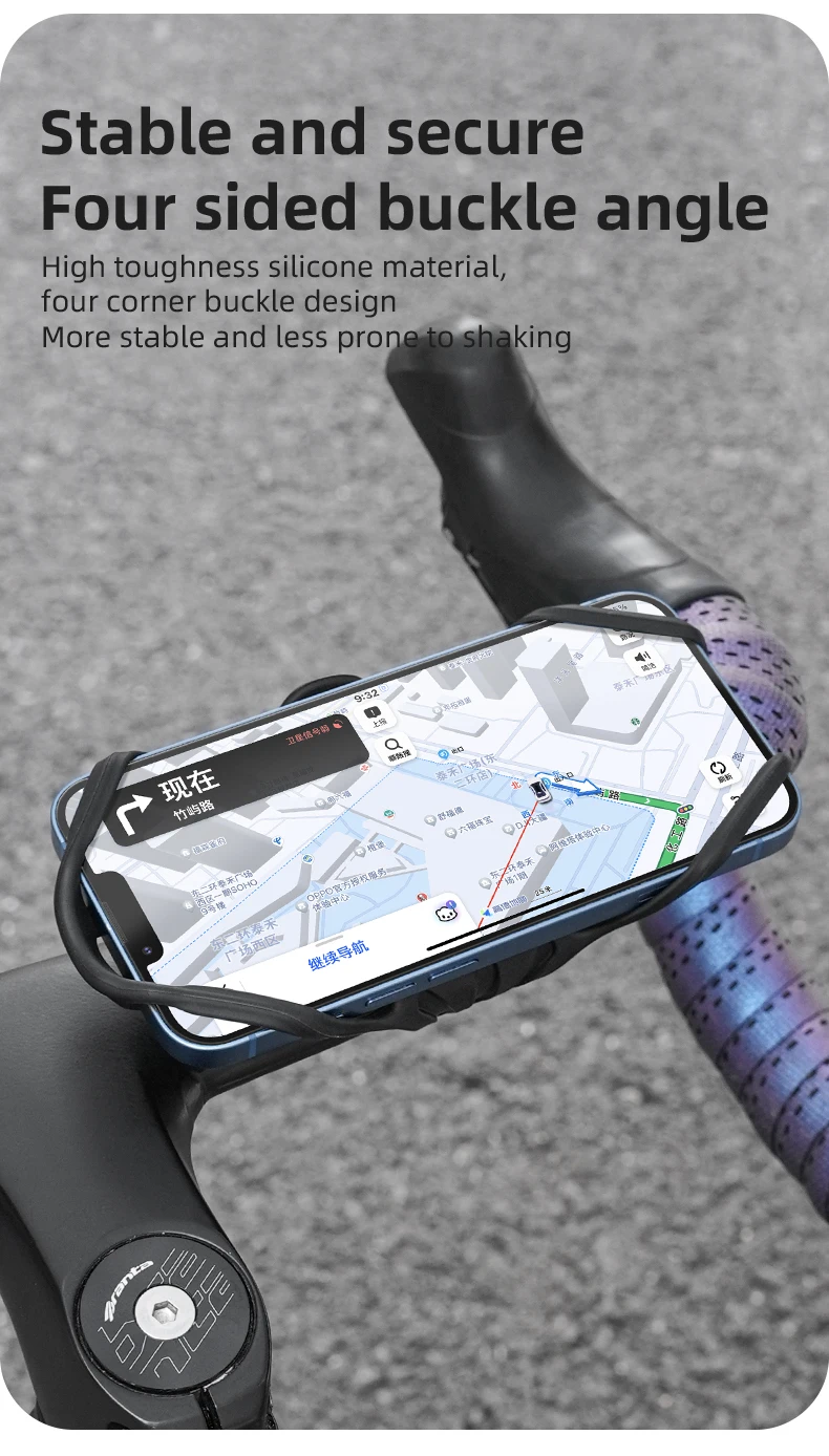 Universal Silikon Fahrrad Telefon Halter Fahrrad Motorrad Telefon Halterung Lenker Handy Klemme – Detail 5