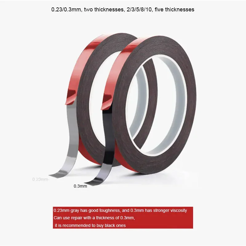 0.23/0.3mm Double Sided Adhesive Tape CellPhone Tablet LCD Screen Back Cover High Temperature Resistance Sealing Tape double sided tape