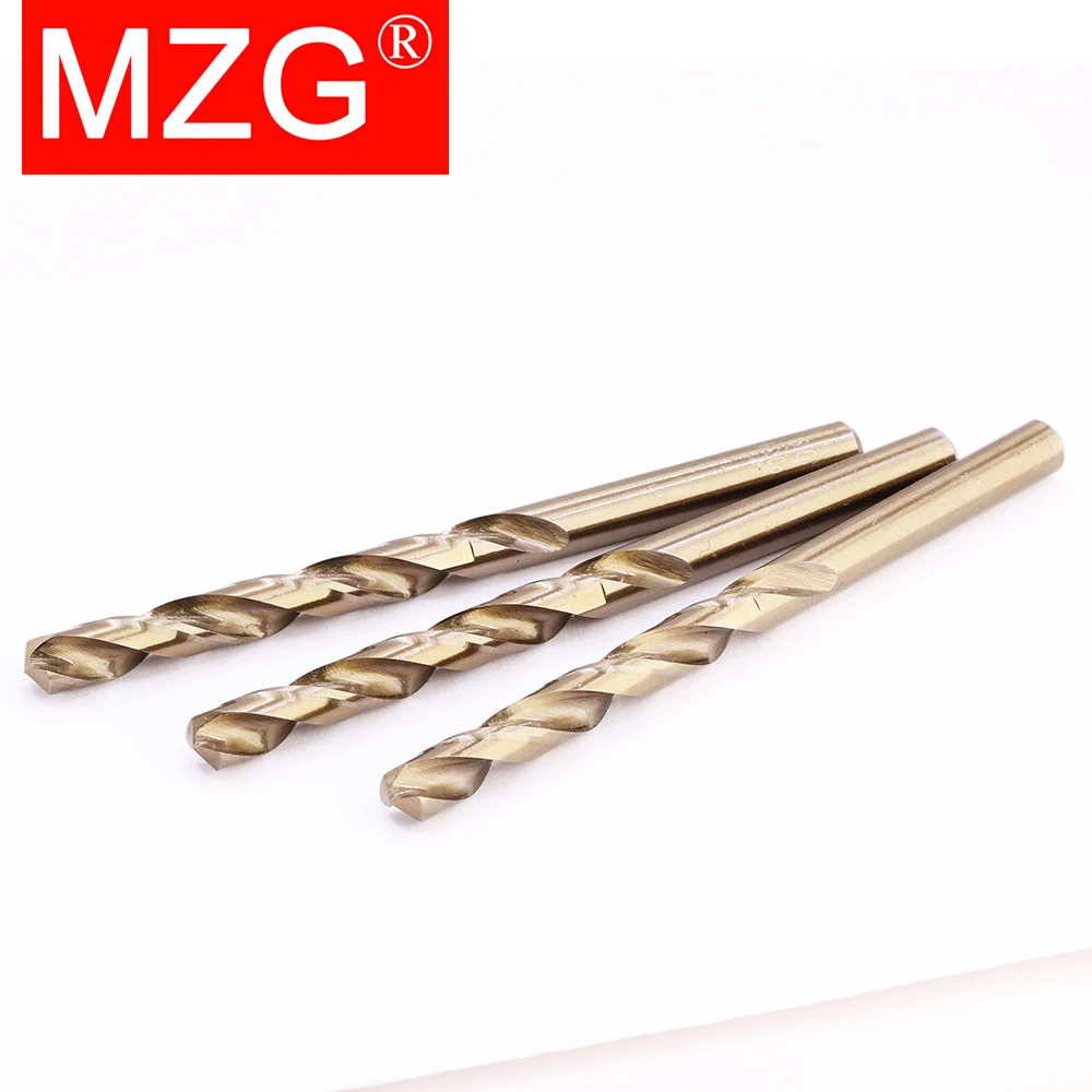 Drill Bit Set MZG 1.0-13.0 MM Cobalt Coated Straight Shank Standard Length HSS M35 High Speed Steel CNC Drilling Cutter drill bit set