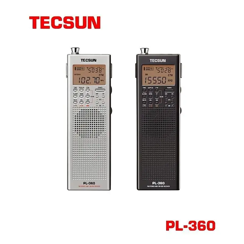 

Tecsun PL-360 Full-band FM/MW/SW Digital Demodulation Elderly Pocket Stereo Handheld Semiconductor Charging Radio Tecsun PL360