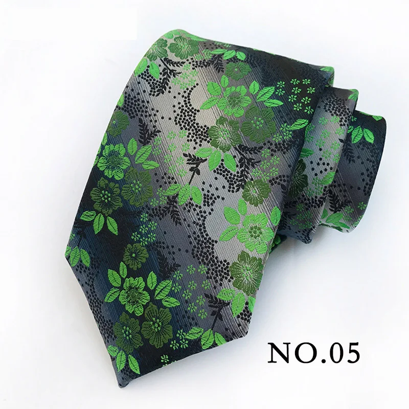 Mode 8CM Herren Krawatte Polka Dot Streifen Paisley Krawatten Für Mann Jacquard Woven Ascot Grüne Farbe Business Party zubehör – Detail 7