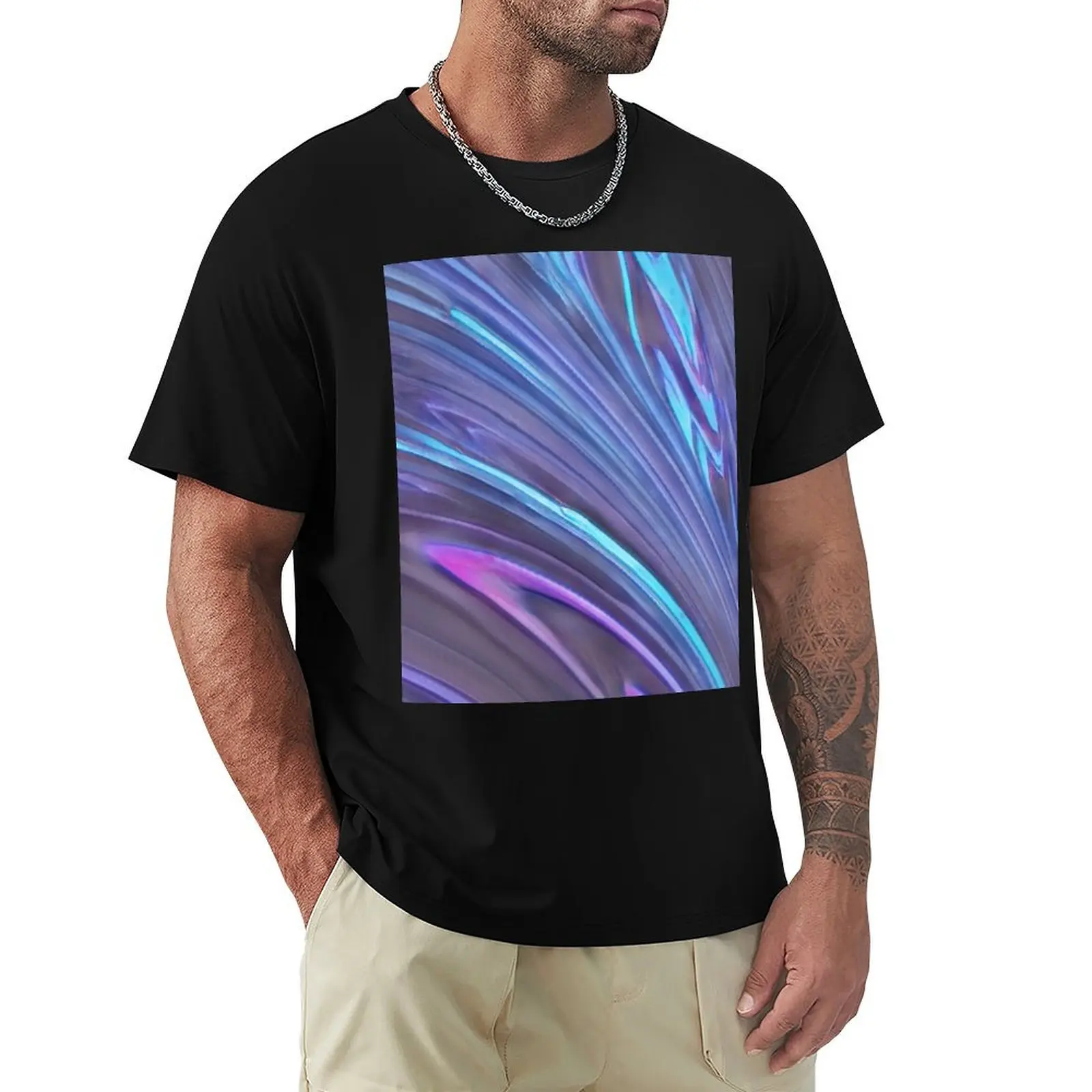 

Smudge Pattern Artistic Anime Style T-Shirt plus sizes korean fashion mens clothing
