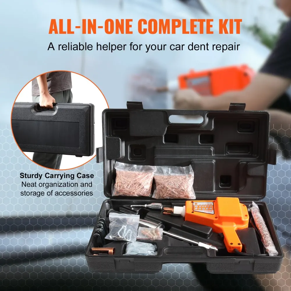VEVOR Stud Welder Dent Repair Kit Spot Welder Stud with Auto Body Dent Welder Repair Machine Welding Accessories 6