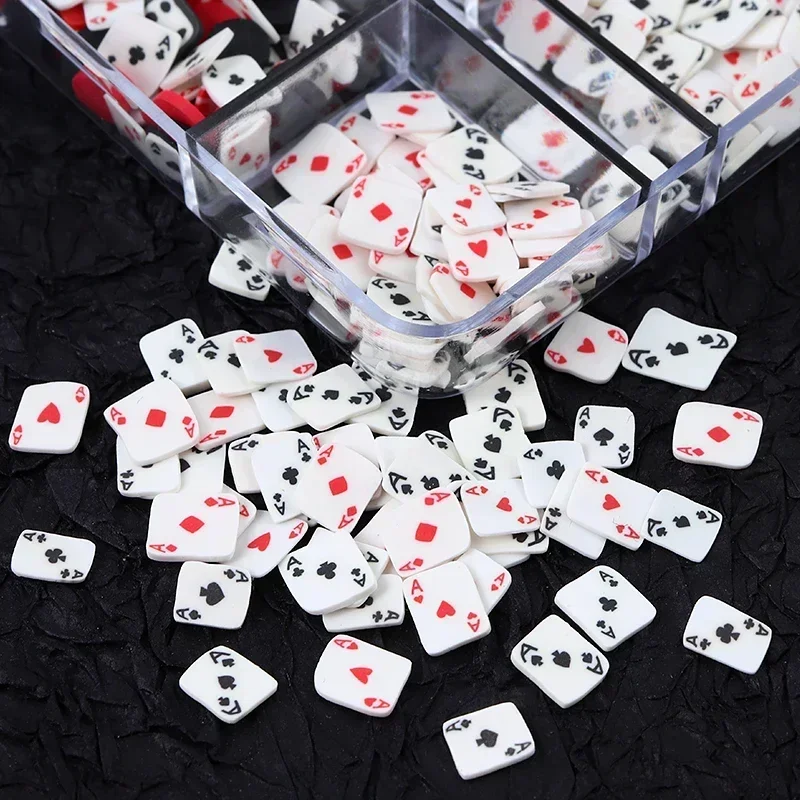 Poker Epoxy Hars Vullen Materiaal Speelkaart Polymeer Klei Vlokken Filler Voor Hars Schimmel Diy Hanger Sieraden Maken Accessoires