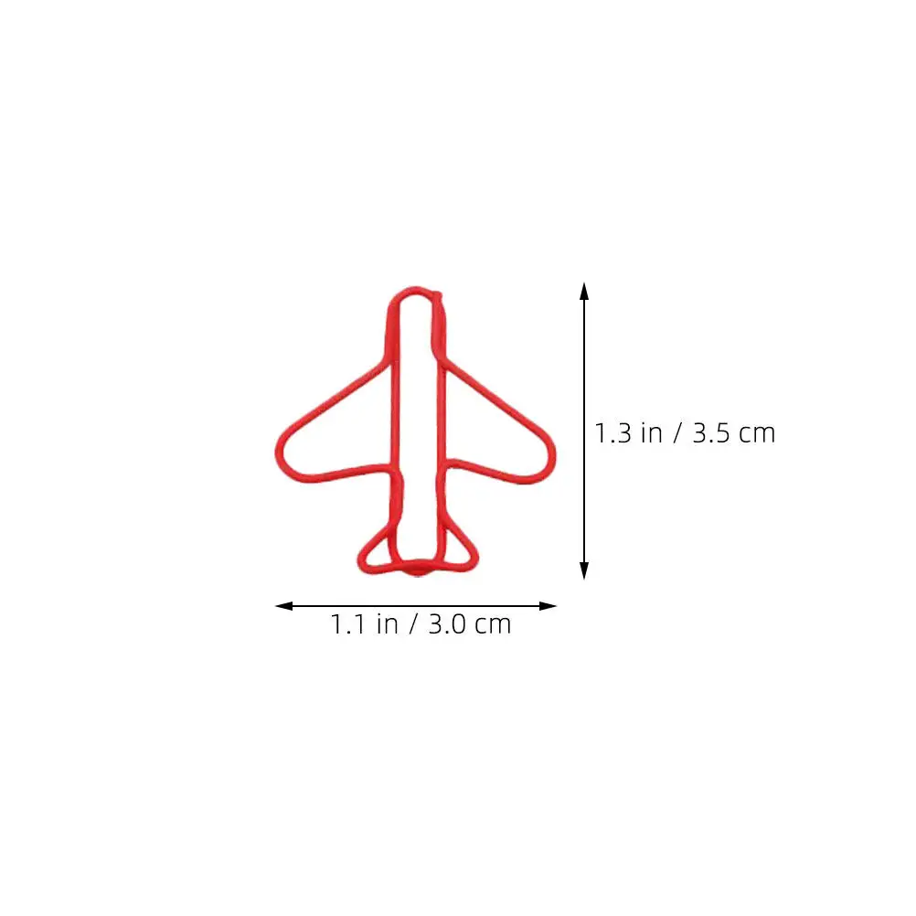 70Pcs 비행기 종이 클립 다채로운 기능성 데스크탑 정리함 북마크 클립 문서 홀더 사무용품 장식 학생용