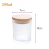 4pcs Clear Glass Candle Jars with Bamboo Lids for Making Candles 6 OZ Empty Candle Tins Bulk Candle Containers 6