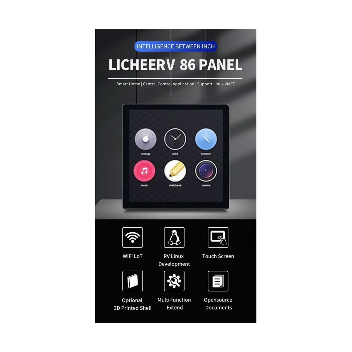 Para Sipeed Lichee RV 86 Painel Casa Inteligente Controle Central 512MB 