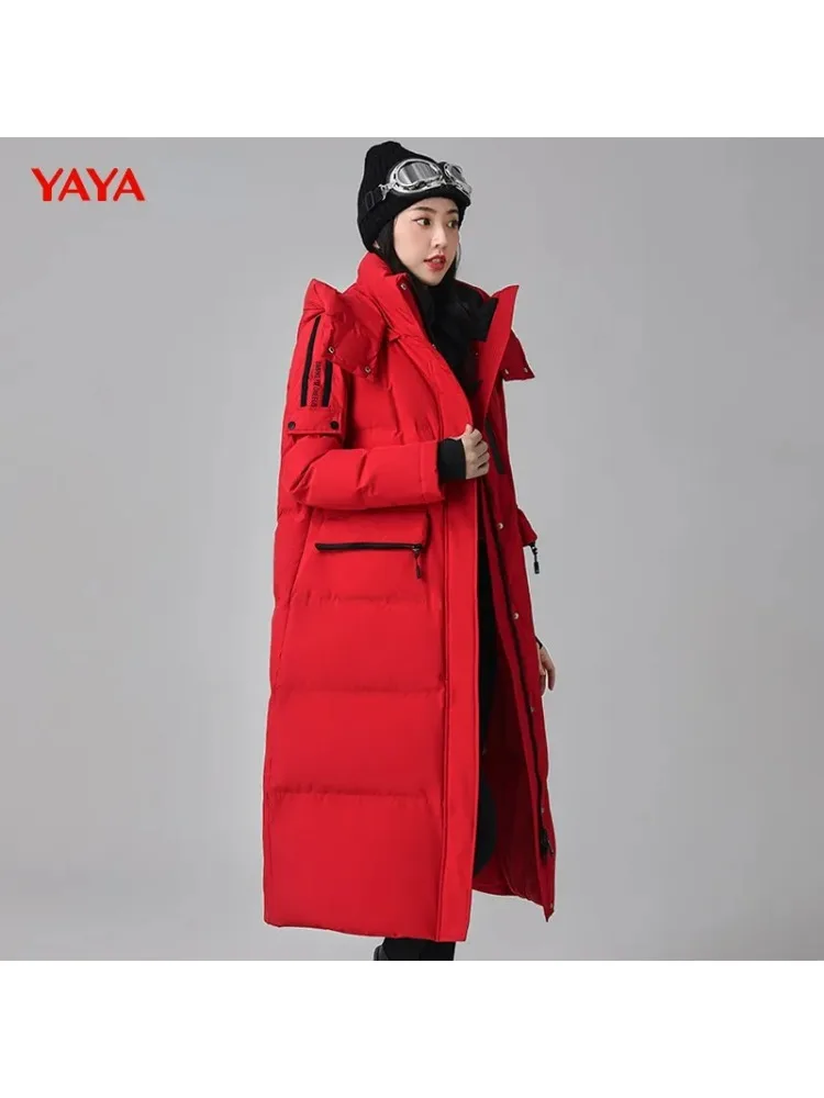 2023 New Warm Parkas Woman Down Winter Jacket Women Xplosion Medium Long Plus Loose Outwear Hooded Brand Coat
