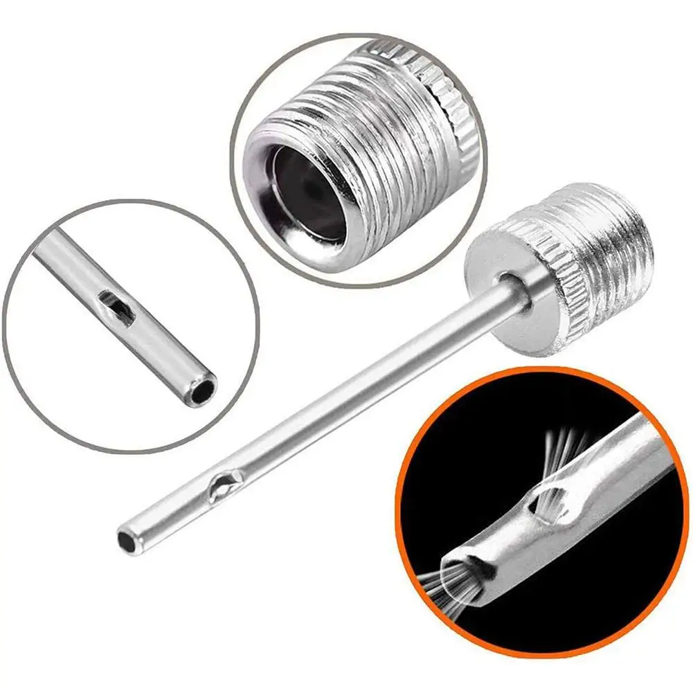 Ball Inflating Needle 10Pcs Ball Air Needle Stainless Steel Pump Pin Basketball Football Inflatable Air Valve Adaptors Nozzle