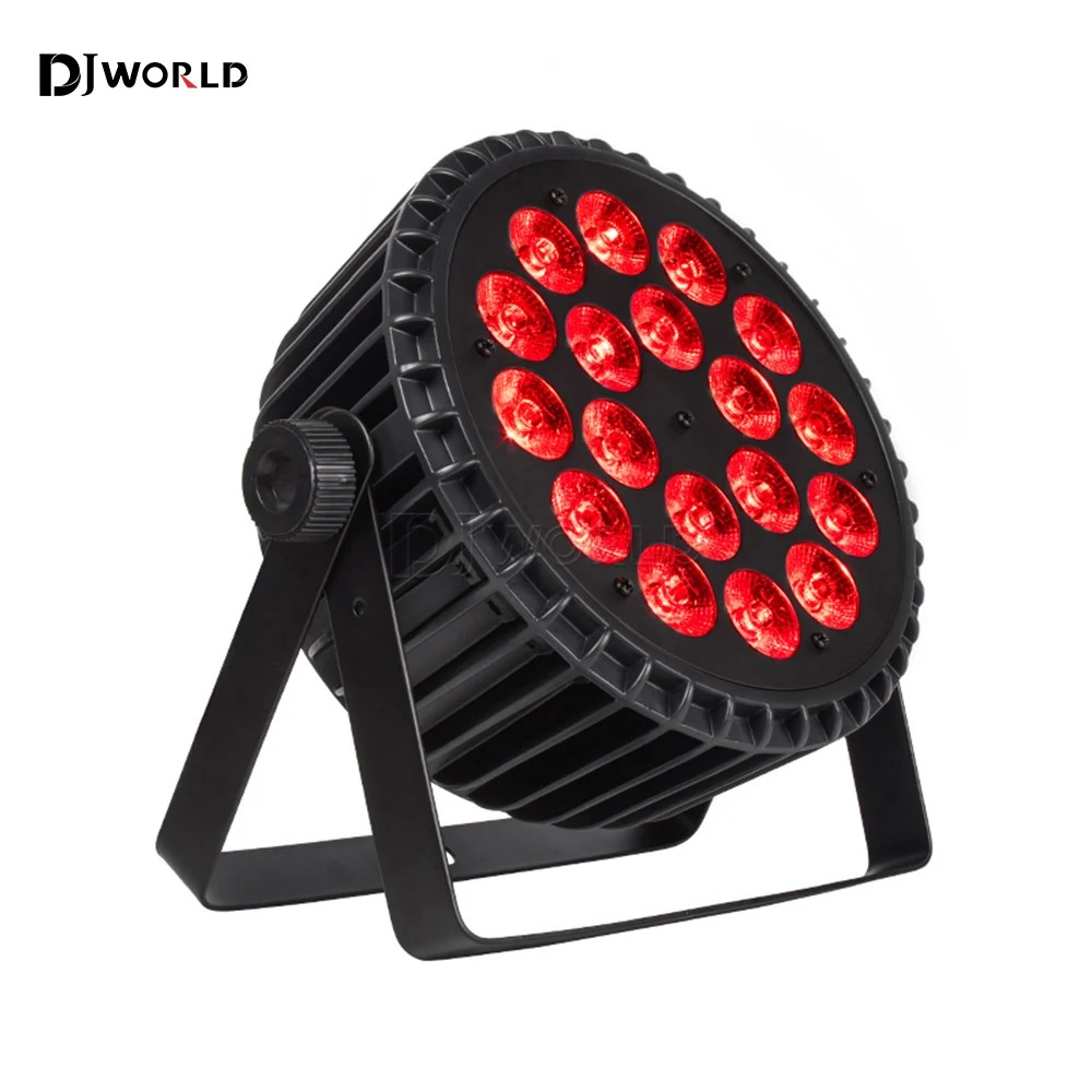 

DJWORLD Aluminum LED Par Light 18x18W RGBWA+UV DMX 512 Control Stage Effect For Dj Disco Ball Theater Party Chruch Professional