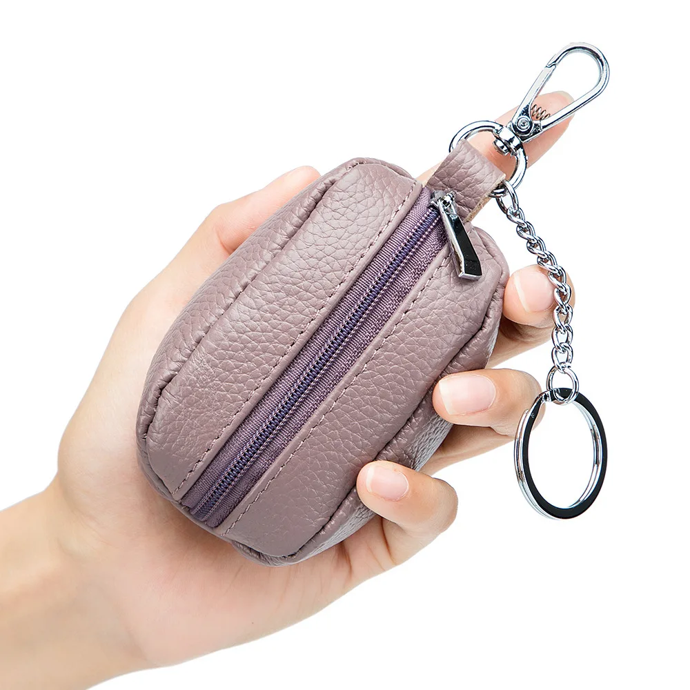 New Genuine Leather Housekeeper Keychain Car Key Holder Men Zipper Key Ring  Pouch Case Cover Keys Bag Key Organizer Wallet Purse - AliExpress