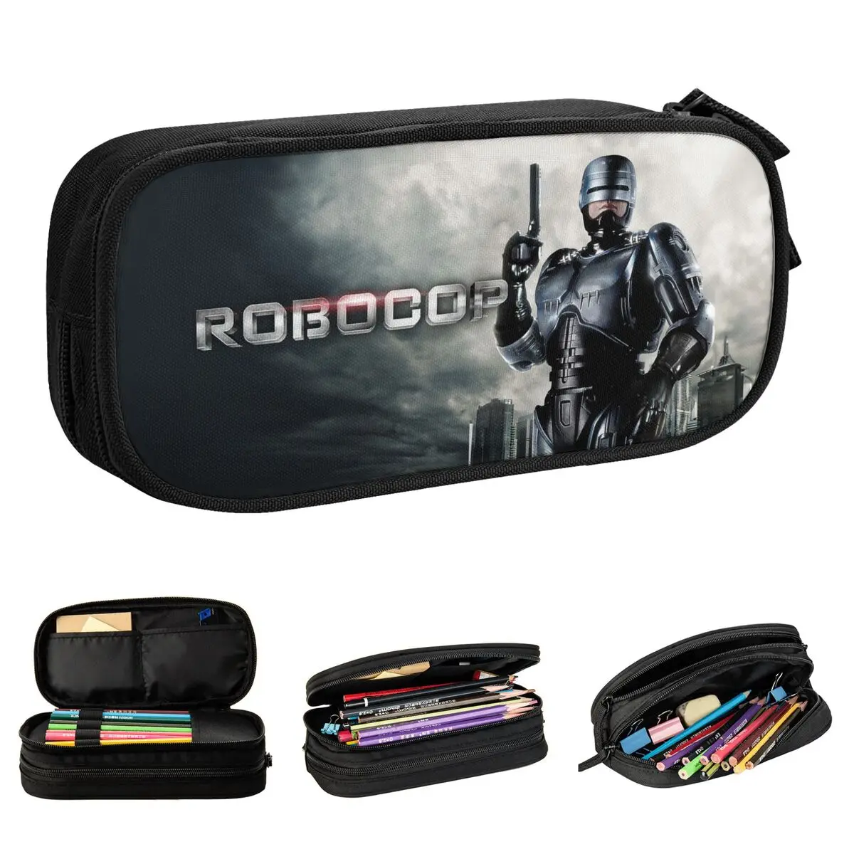Robocop Astucci Portapenne Borsa Portapenne Bambini Grandi Studenti Scuola Astucci Cosmetici