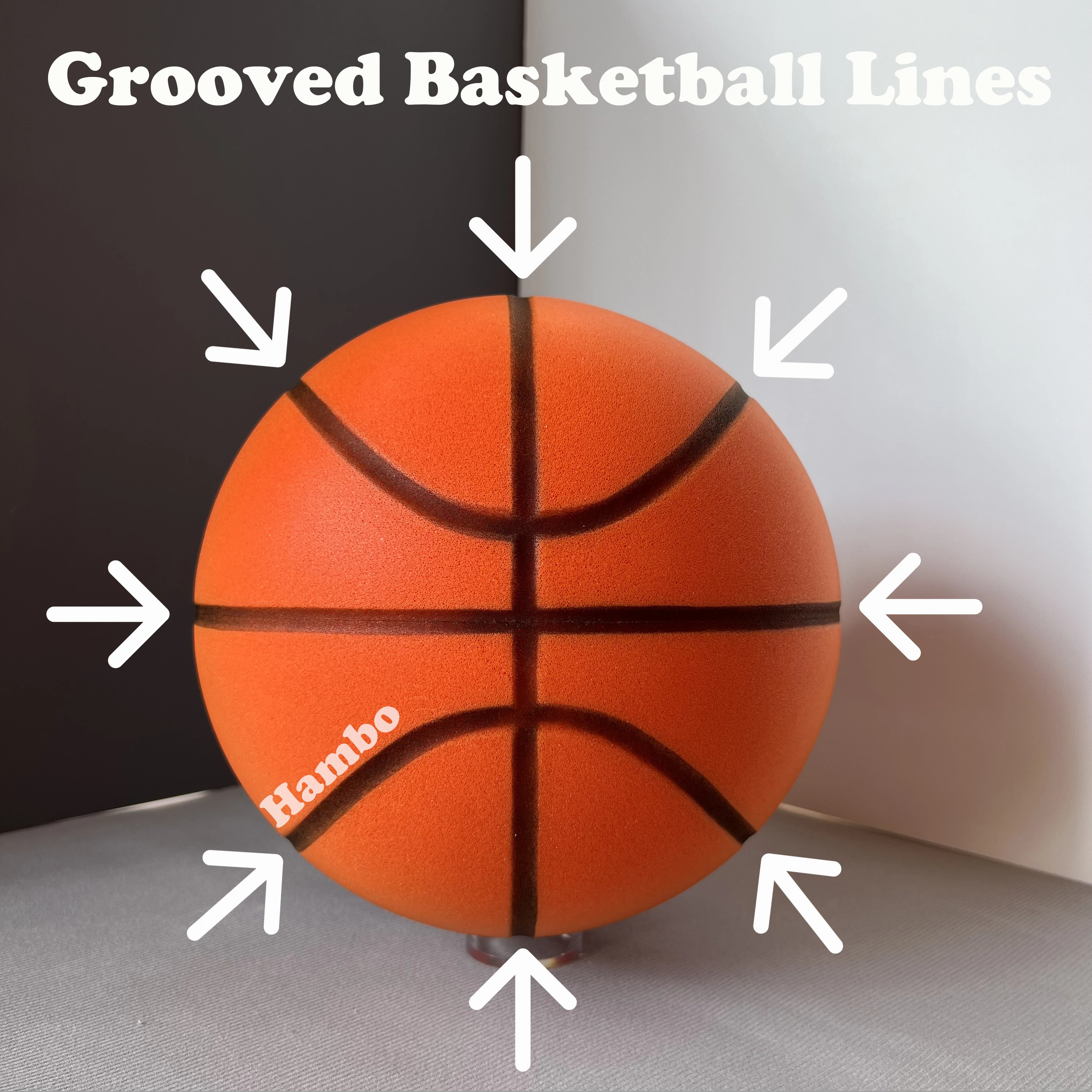 Grooved Silent Basketball Number 7 Airless Foam Basketball Indoor Training Silent Ball Quiet Dribbling Mute Bouncing Xmas Gift 4
