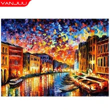 5D Diamond Painting night view Diamond Mosaic Full Drill night view Diamond Embroidery Kits Home Decor Rhinestones Painting