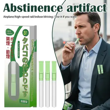 Bastoncino per Smettere di Fumare Senza Fumo, Sostituto del Tabacco per Inalazione Orale, Aiuto Naturale a Base di Piante per la Bocca, Portatile
