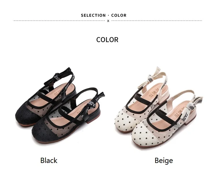 Description Picture 4 of itemKids Leather Shoes Lovely Children Performance Shoes Beautiful Students Soft Bottom Dance Footwear Girls Parties Wedding Sandals