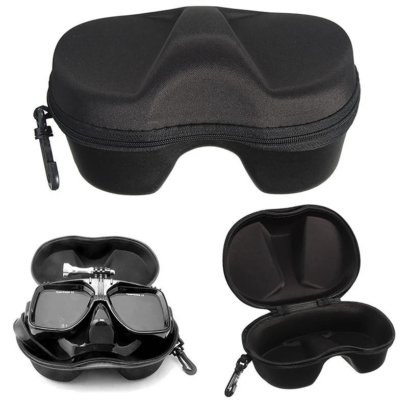 Diving Storage Box Snorkel Set 1PC EVA Multifunction Face Cover Snorkel Zipper Case Diving Glasses Storage Box Scuba Snorkeling Set Underwater Swimming