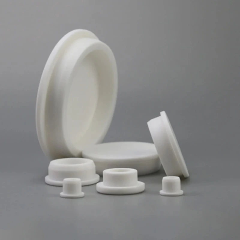 흰색 6.8mm68.6mm 실리콘 씰 홀 플러그 방수 중공 블랭킹 엔드 캡 T형 고온 저항 방진 스토퍼