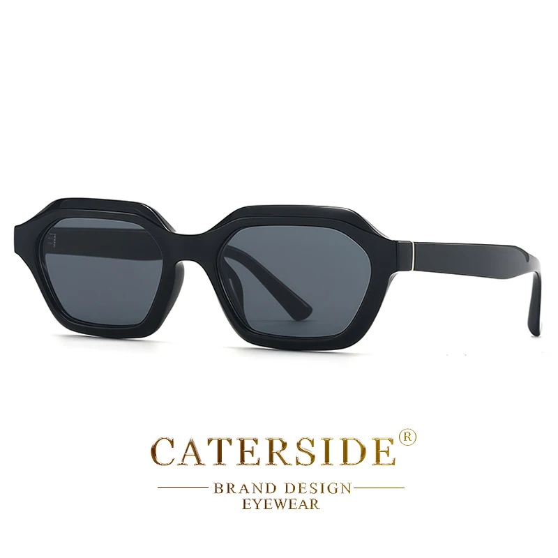 CATERSIDE Retro-Punk-Sonnenbrille für Herren, personalisiertes Polygon-Rahmendesign, Sonnenbrille für Reisen, Party, Outdoor, ideale Wahl als Geschenk – Detail 10