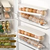 Automatic Scrolling Egg Rack Kitchen Egg Holder Storage Box Egg Basket Container Organizer Rolldown Refrigerator Egg Dispenser 3