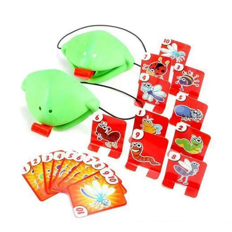 New Frog Mask Wagging Tongue Lick Cards Board Games for Children Family Party Toys Antistress Funny Desktop Puzzle Game Toys