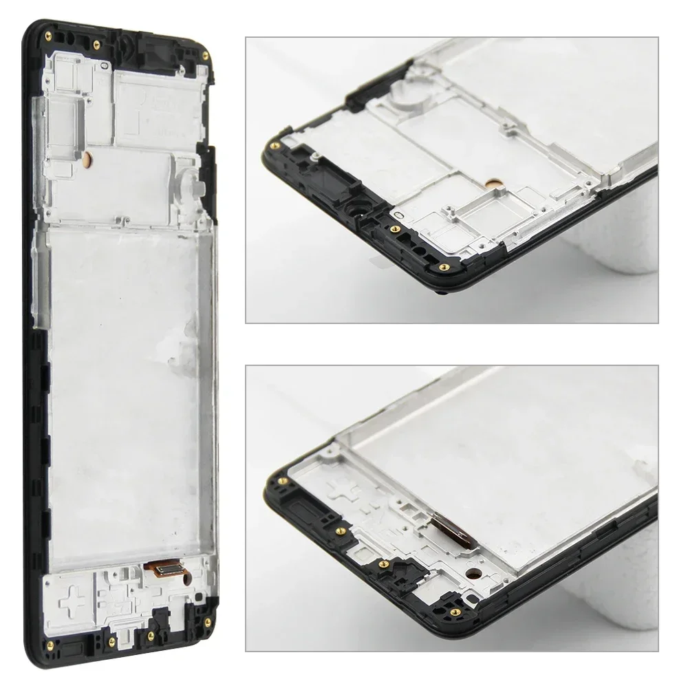 삼성에 적합한 갤럭시 A22 A225 A225F A225F A225F/DS LCD 디스플레이 디지털 터치 스크린, 프레임 어셈블리 포함, 6.4 인치 4G 스크린 교체