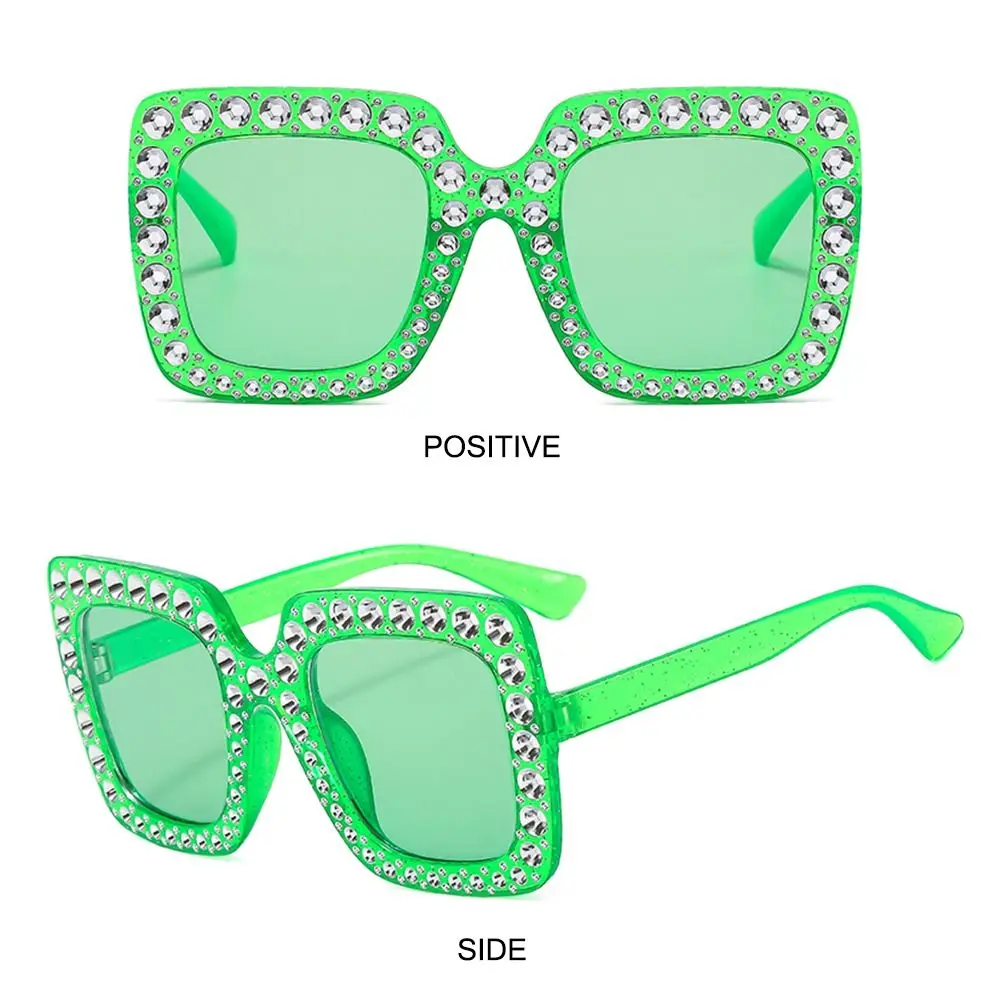 Kristall-Übergroße Sonnenbrille für Damen, Strass, quadratisch, Diamant-Sonnenbrille, Retro-Stil, großer Rahmen, funkelnde Brillen, 2025, neu – Detail 22