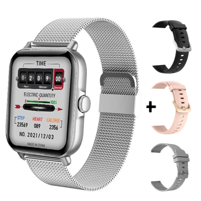 2022 New Smart Watch Women Men Full Touch Screen Sport Fitness Ladies Watch Waterproof Smartwatch Bluetooth Call for Android IOS 