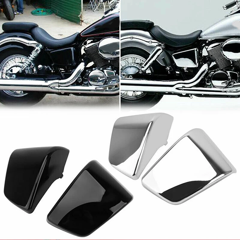 

Pair Motorcycle Battery Side Fairings Cover Guard for Honda Shadow ACE VT400 VT750 VT 400 750 1997 1998 1999 2000 2001 2002 2003