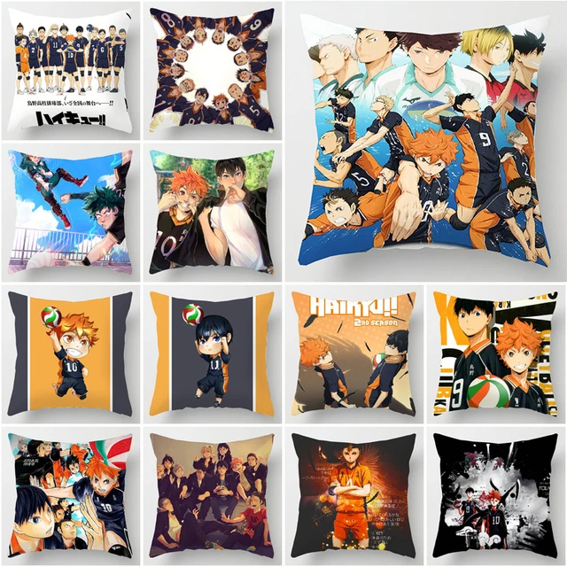 45*45CM Anime Haijiu Print Pillowcase Japan Wuye Hinata Shouyou