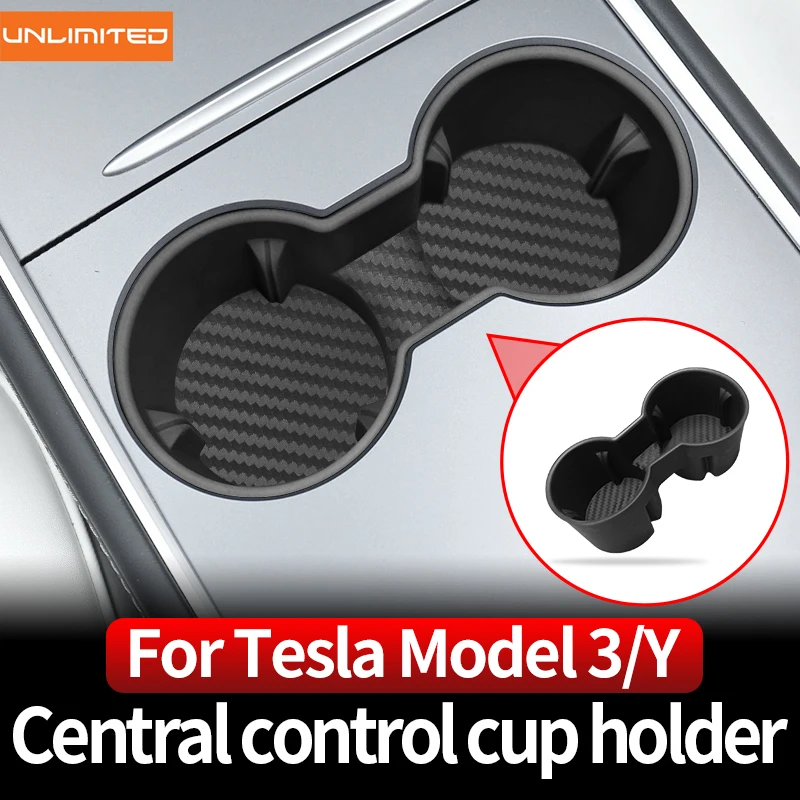 

Автомобильный держатель для стакана воды из силикагеля с центральным управлением, фиксированный ограничитель, аксессуары для украшения Tesla 2021-2022, Модель 3, модель Y