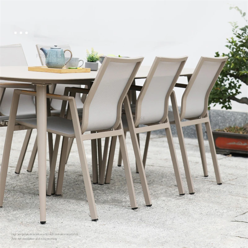 Villa patio Leisure Table Chair Home Outdoor Garden Furniture Sets Garden Outdoor Waterproof Sunscreen Aluminum Alloy Furniture