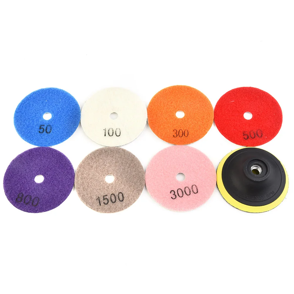 

Набор из 8 алмазных полировальных насадок, влажные/сухие амбушюры для гранита, бетона, мрамора, 3 дюйма, электроинструменты