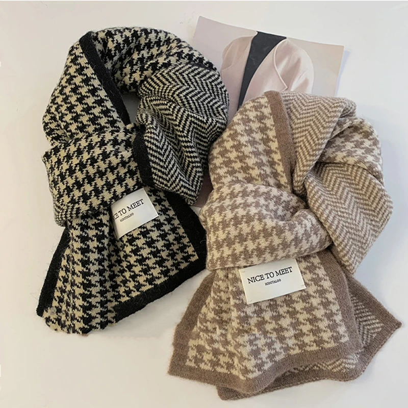Women's Winter Thick Autumn Winter Scarf Women's Knitted Warm Scarf for Keeping Warm in