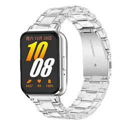 Rainbow Lightweight Resin Strap - Fashion Transparent Wristband Bracelet - Samsung Galaxy Fit 3 (Clear - SL)