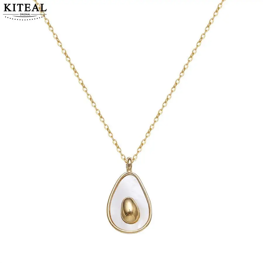 

KITEAL Новое поступление! 18KGP позолоченные женские ожерелья Кулоны авокадо ракушки Макси ожерелье изысканные модные ювелирные изделия