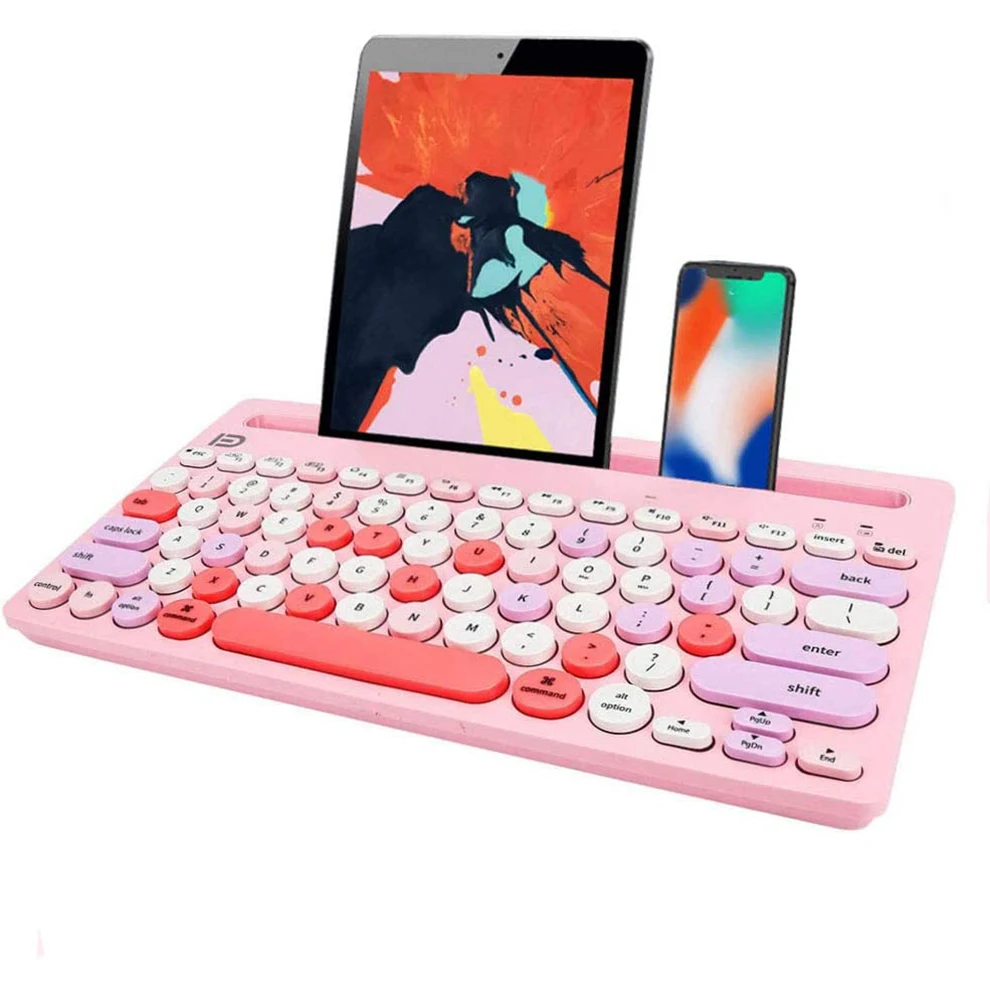 Keyboard Bluetooth Nirkabel Mode Ganda Multi perangkat Keyboard