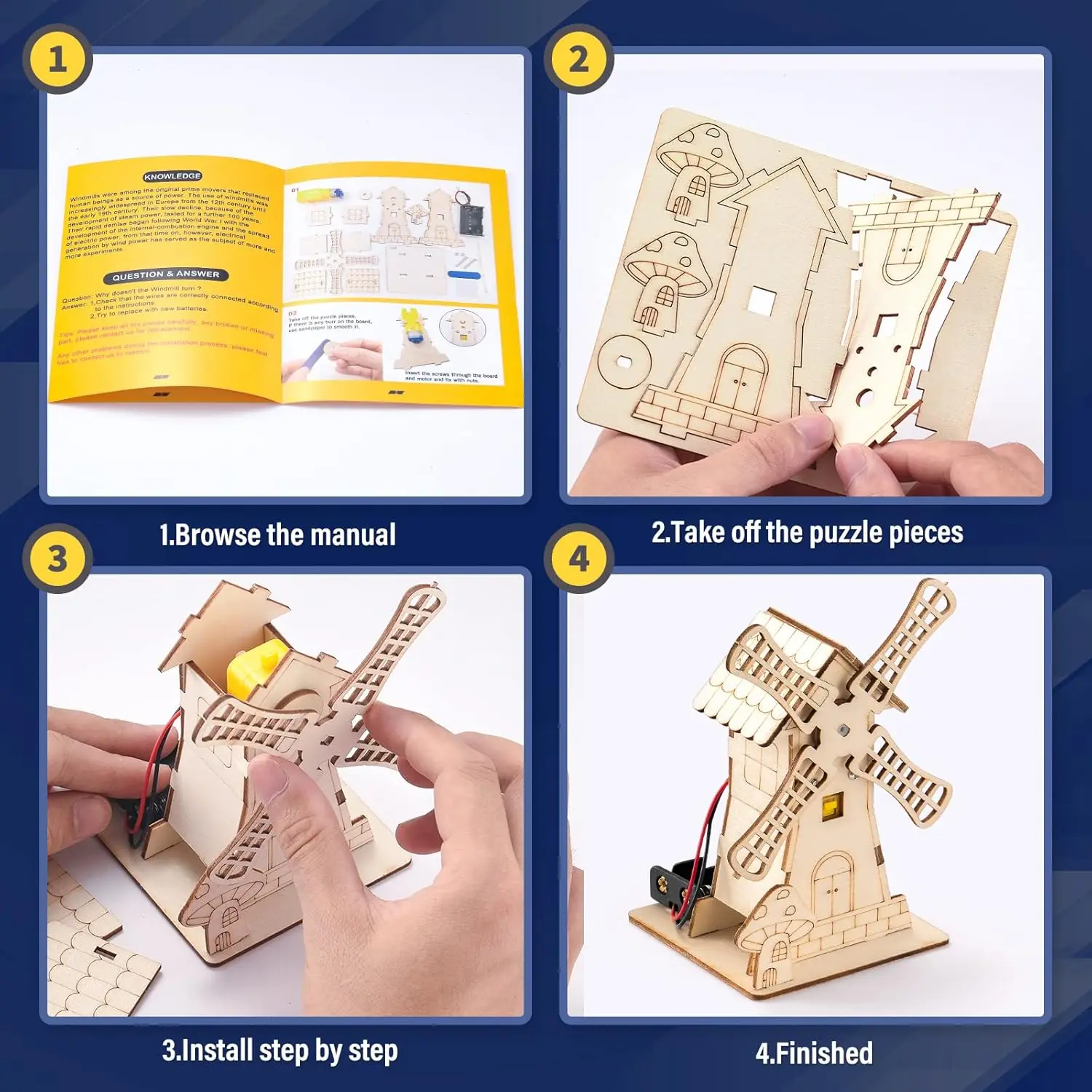 DIY 3D Wooden Puzzle & Wood Craft STEM Kit
