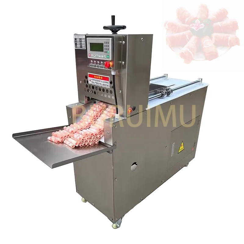 

Commercial Electric Meat Slicer Stainless Steel Mutton Rolls Cutter Lamb Beef CNC Double Cut Lamb Roll Machine