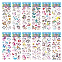 5 Sheets Kids Stickers Puffy Stickers for Children Birthday Christmas New Year Gift for Girl Boy Scrapbooking Cartoon Stickers 2