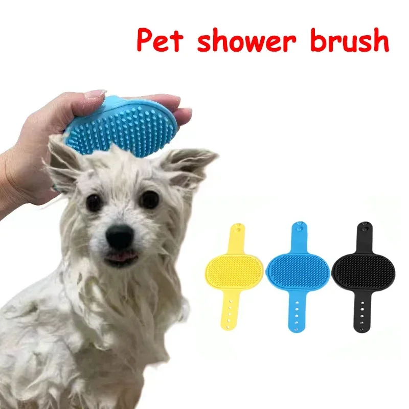 

Soft Rubber Dog Brush Comb Cat Bath Brush Rubber Glove Hair Fur Grooming Massage Brush For Dog Cats Pet Bath Supplies