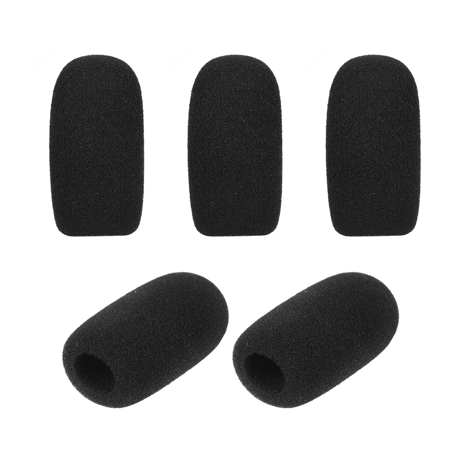 5pcs Mini Microphone Windscreens Mic Foam Covers for Lapel Headset Microphone Black Colors of Windscreens Accessories